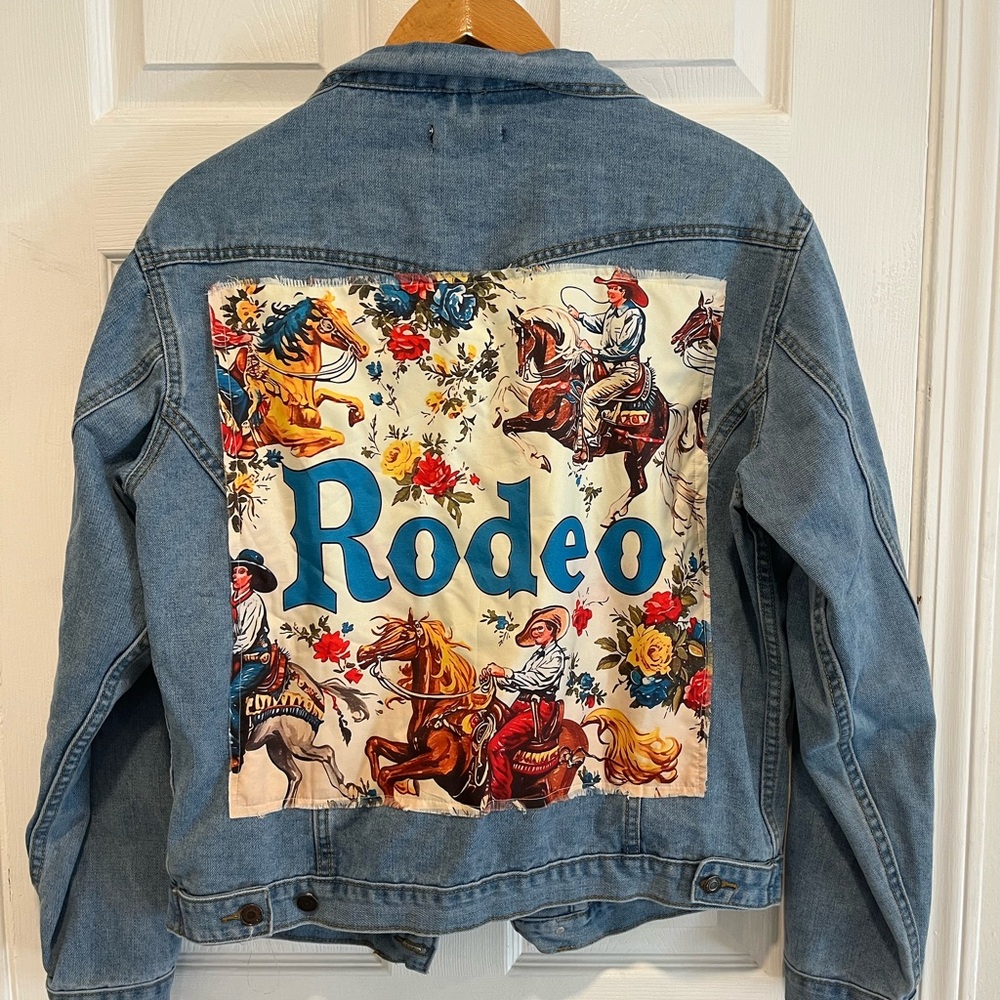 Elia Cher Blue Denim Rodeo Jacket